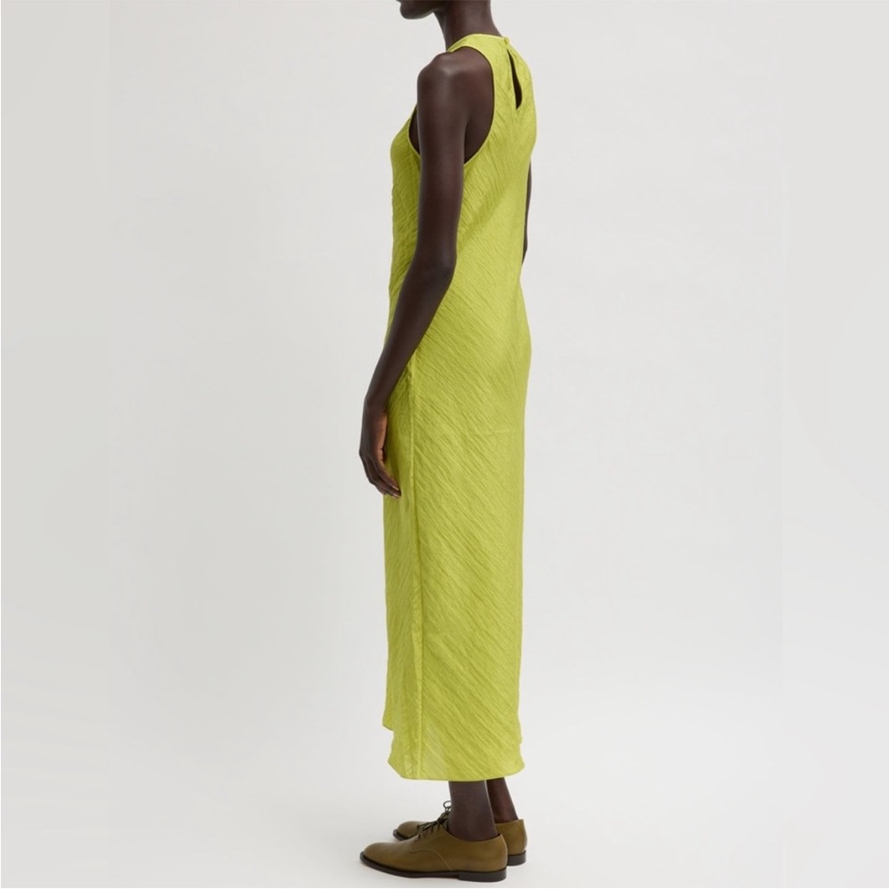 Tibi NWOT The Crinkle Slip Midi Bias Dress - Yellow - Picture 2 of 5